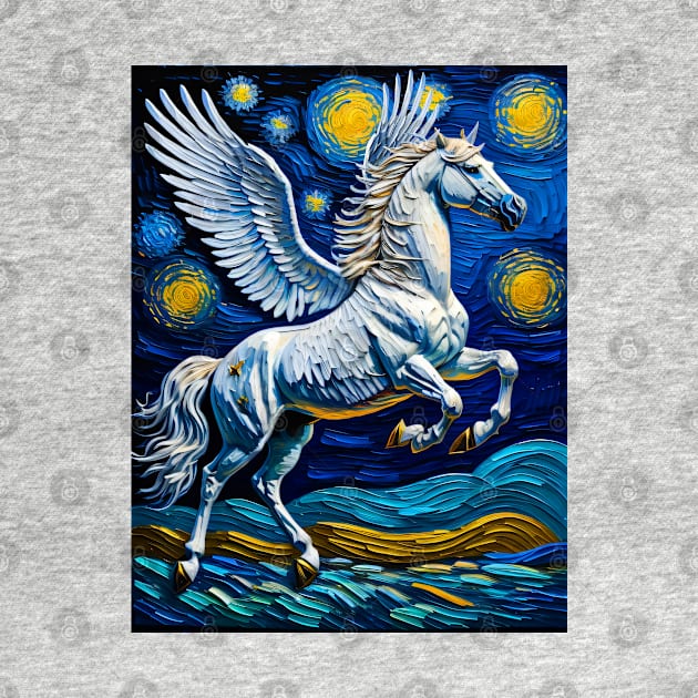 Pegasus in starry night by FUN GOGH